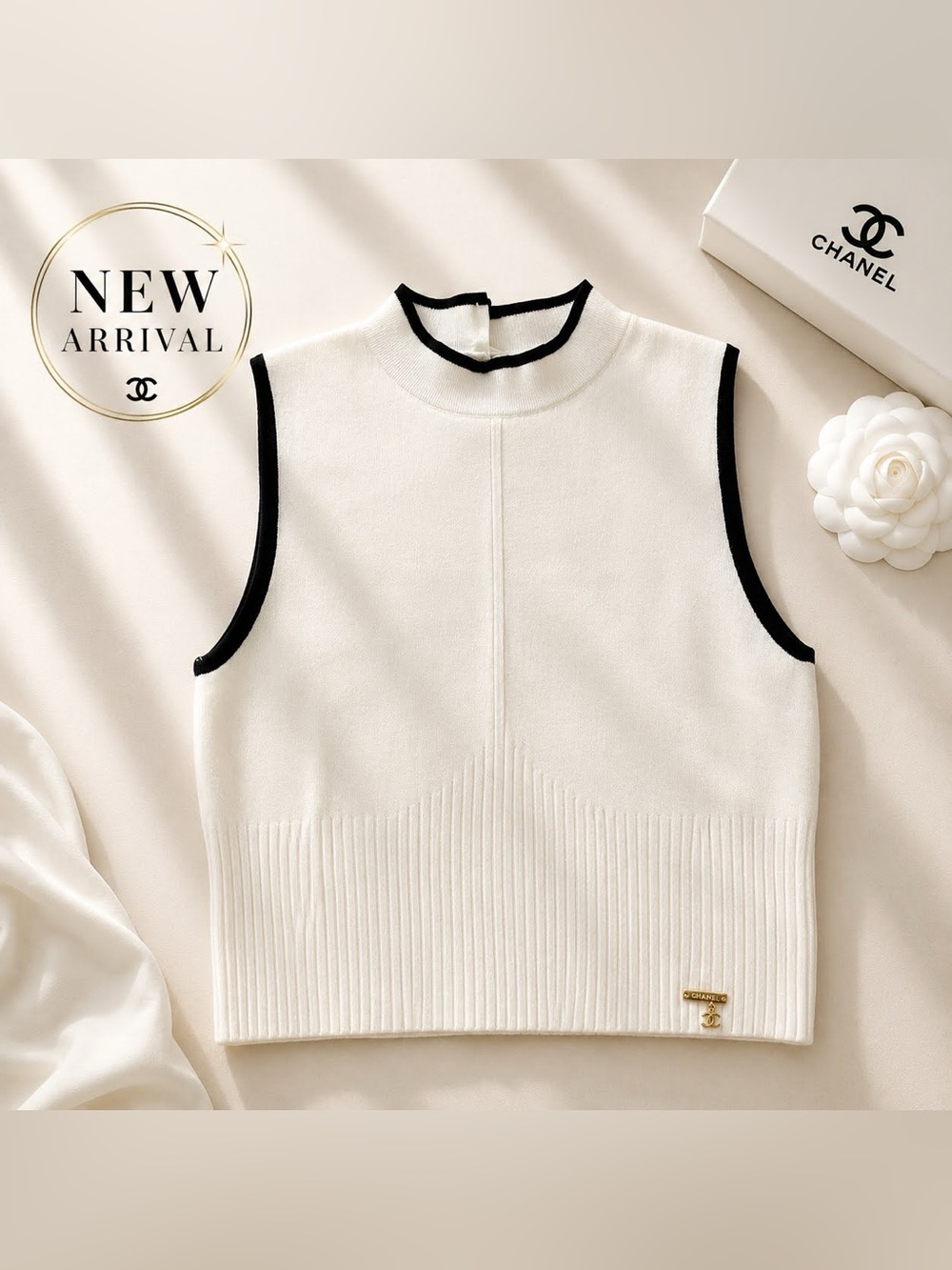 🖤🤍 Women’s Sleeveless Knit Top / Sweater Vest 🤍🖤